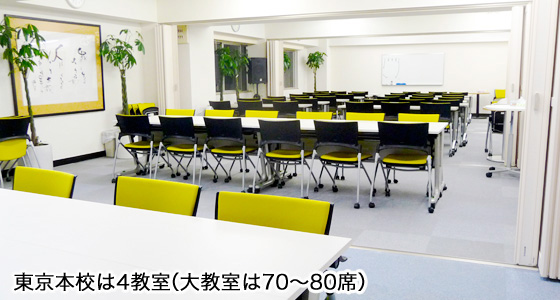 東京本校教室(70〜80席)の写真