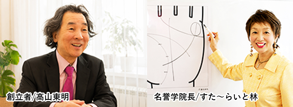 創立者/高山東明、名誉学院長/すた～らいと林